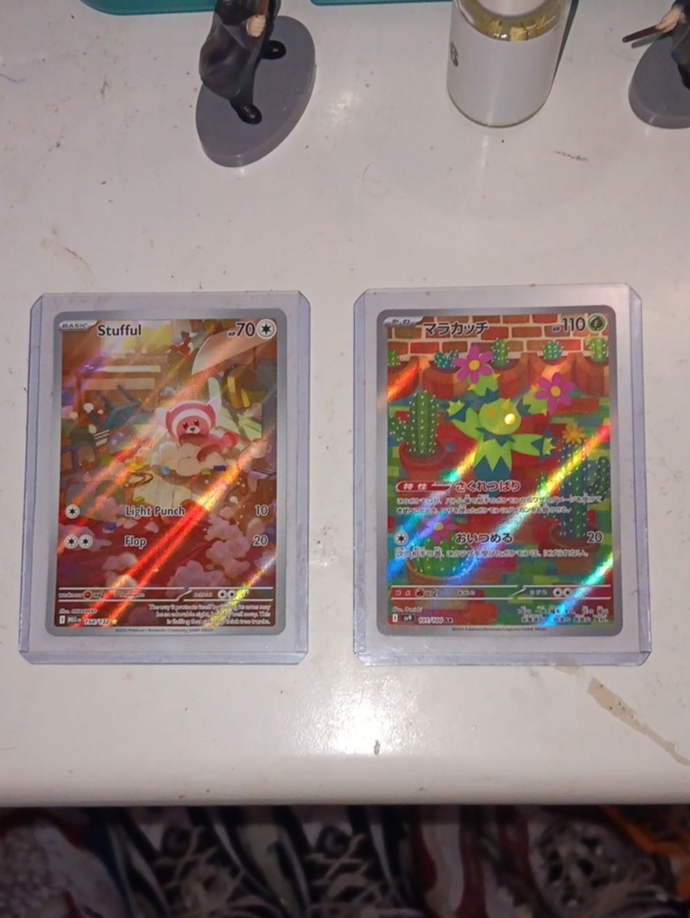 Pokemon Holographic Trading Card - Stufful 154/132 & Maractus 101/100 Japanese